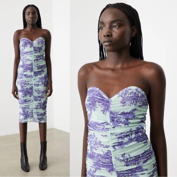 Miaou Purple and White Midi Dress - Picture 6 of 8